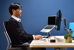 learn proper placemen of dual monitors to fix nerd neck posture