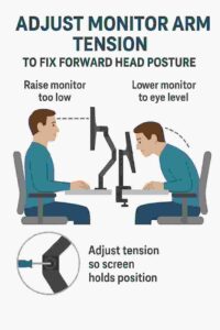 How to Tilt the Screen Backward Slightly to fix forward head posture