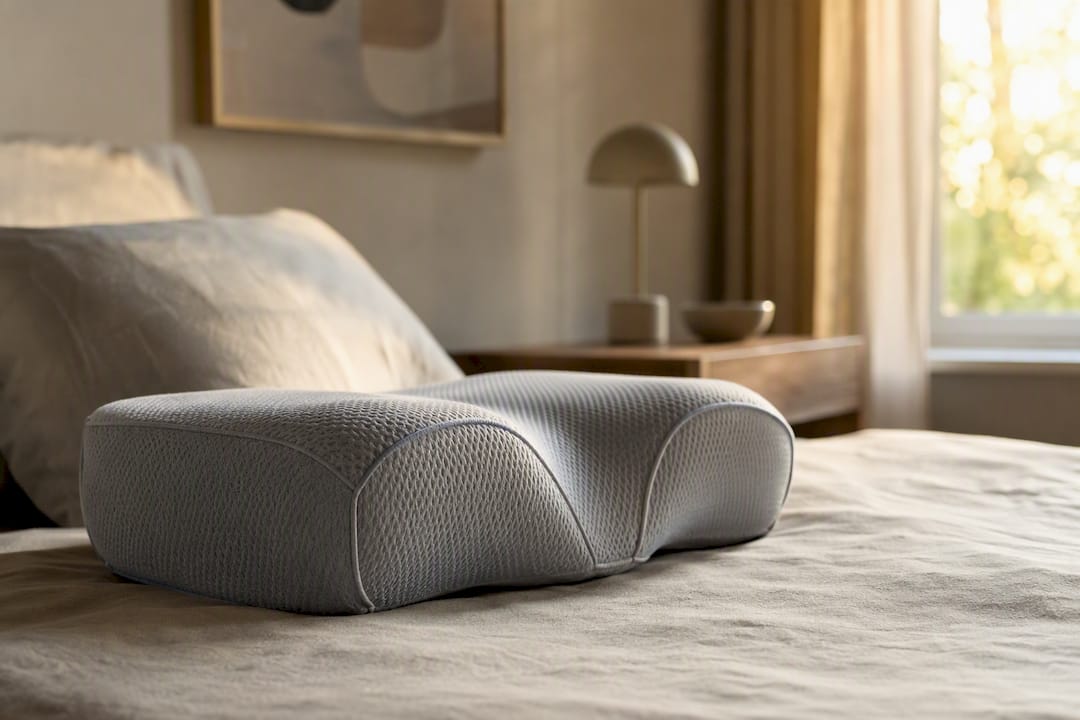 Ergonomic neck pillow close-up